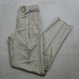 Pazoni Men 33 Med Grey Wool Pleated Straight Leg Unhemed Dress Pants NWT
